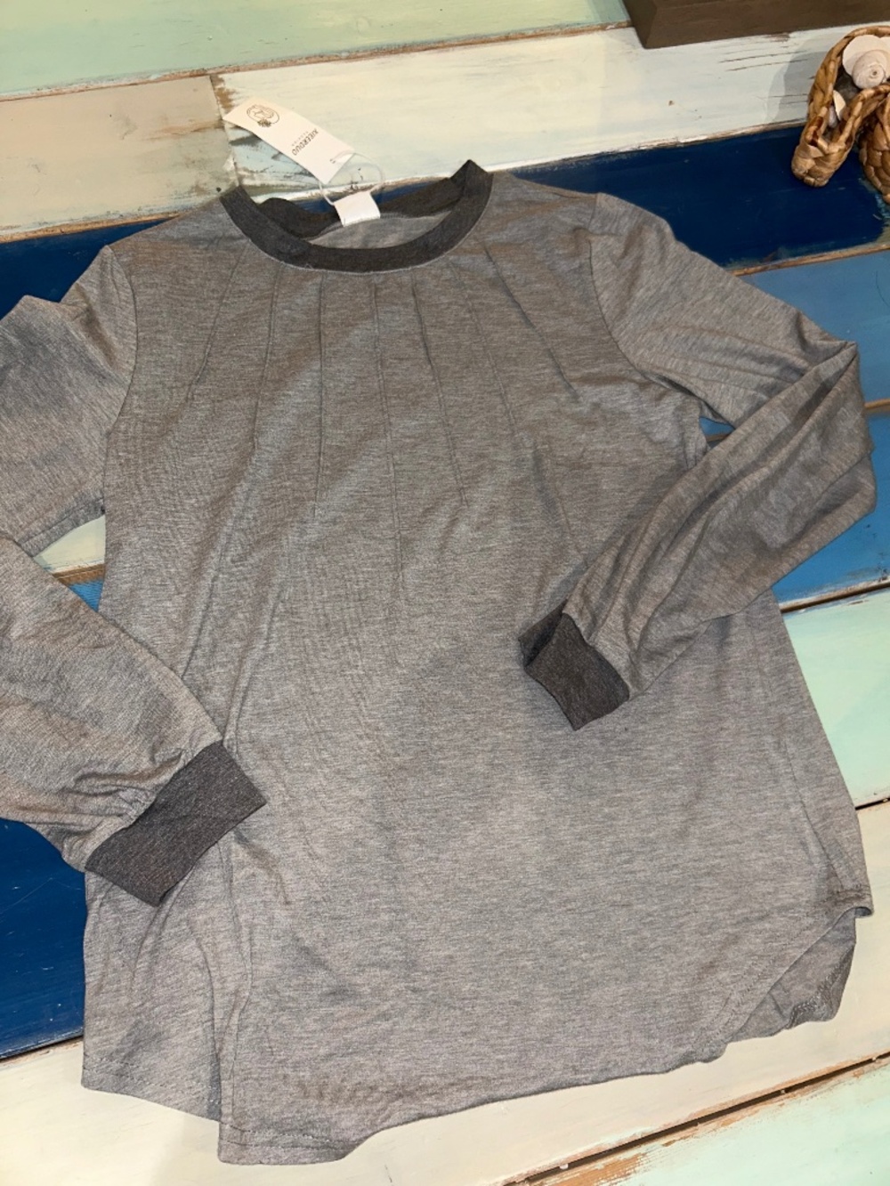 Xieerduo Gray Tunic Top